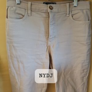 NYDJ Petite denim kahki cuffed capris